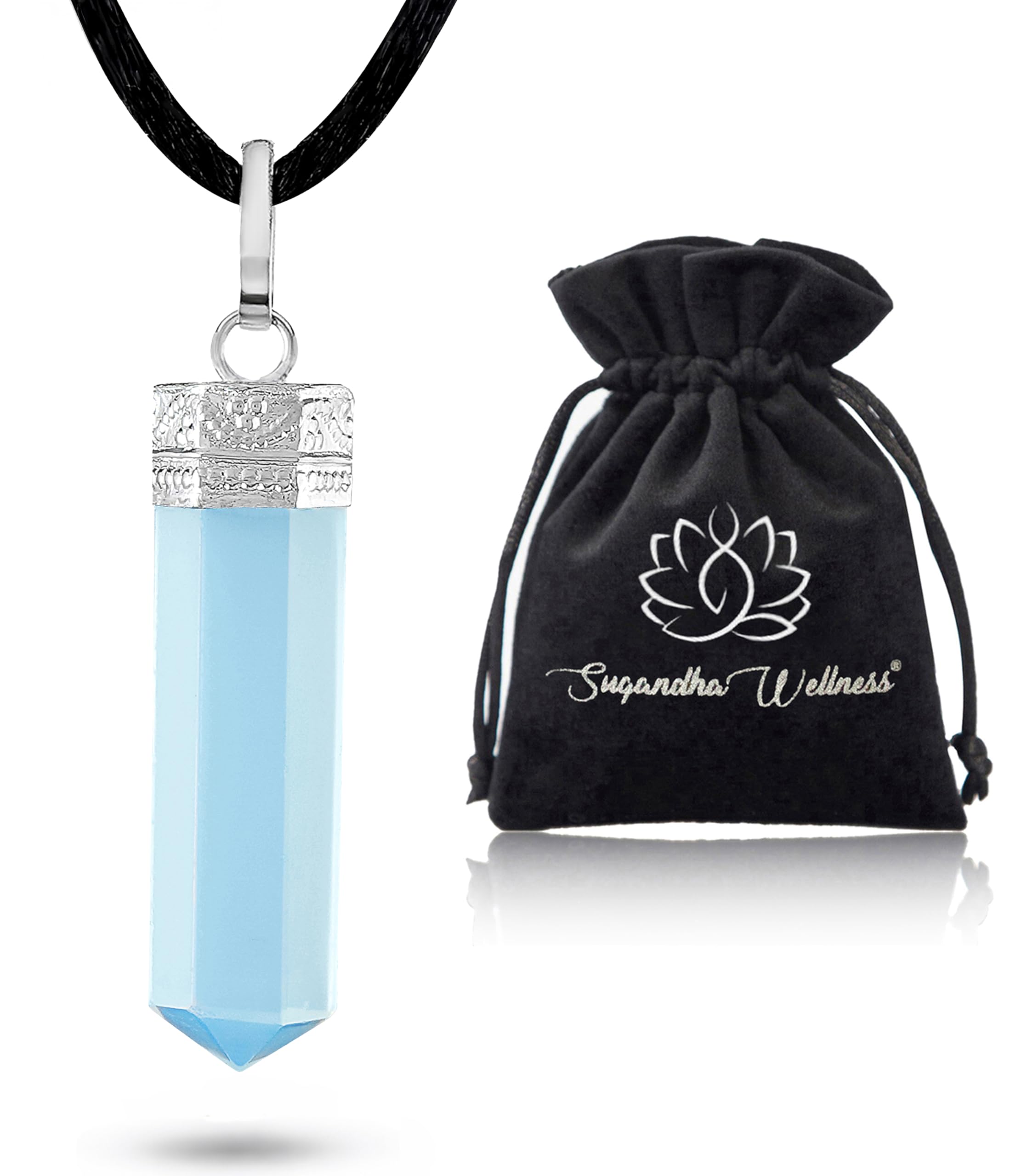 Opalite Healing Crystal Necklace - Hope, Creativity & Joy